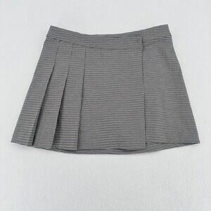 ASTR The Label Black Houndstooth Mini Skirt Pleated NWOT M